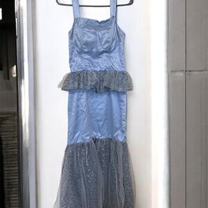 Custom-made Blue Lace Corset gown